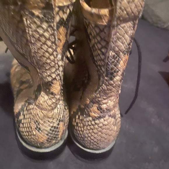 Frye Snakeskin combat boots - Picture 2 of 7